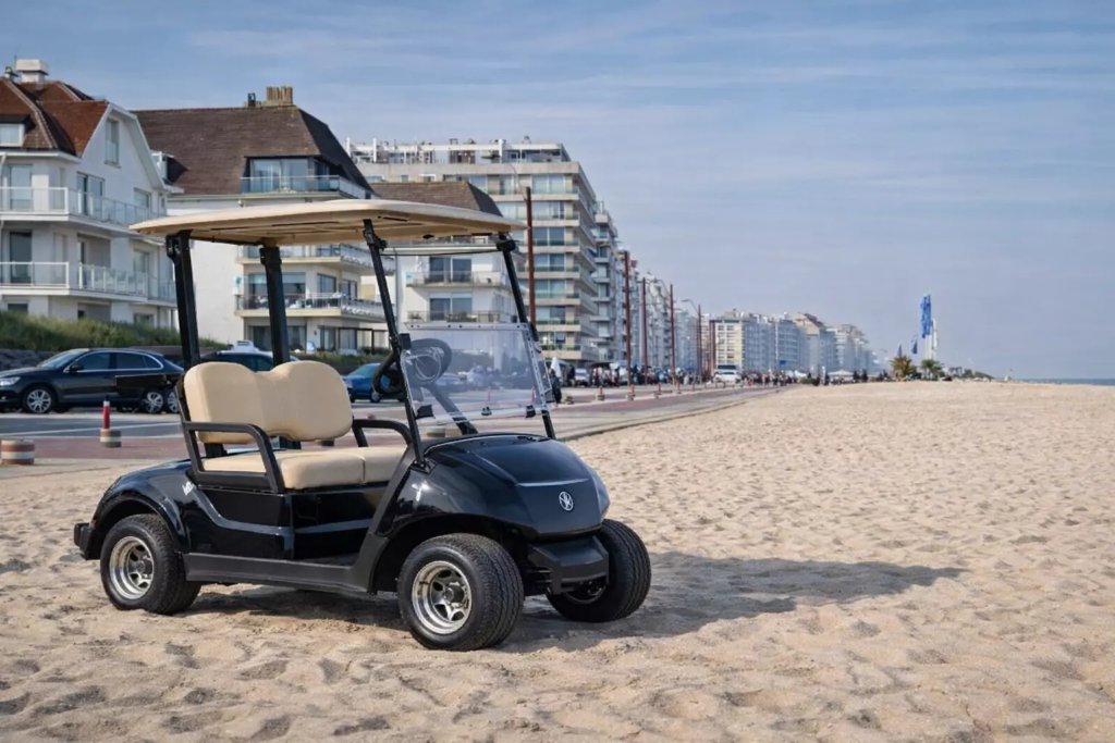 Voiturette de golf luxueuse à Knokke